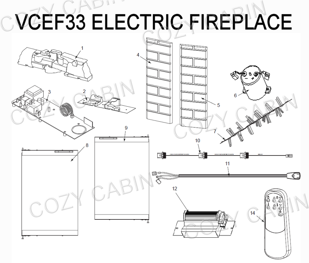 Electric Fireplace (VCEF33) #VCEF33